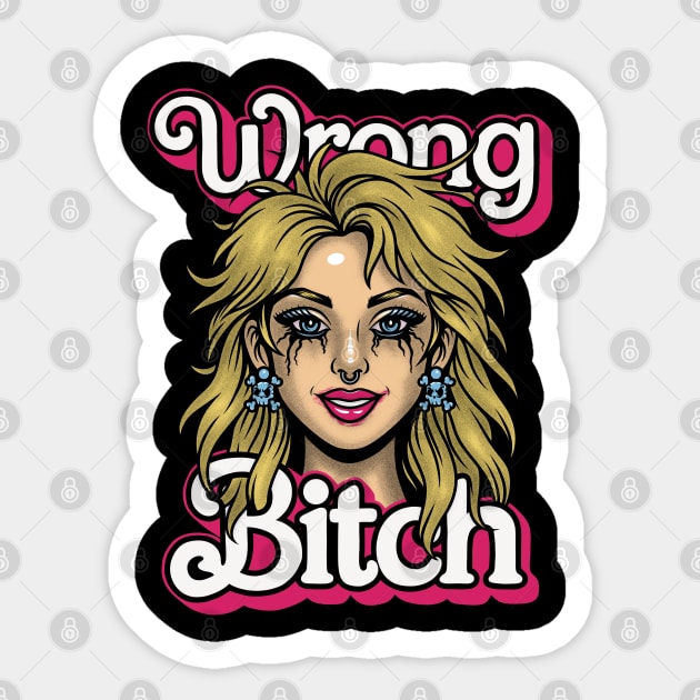 Wasted Barbie Sticker by Wrongteeshirt